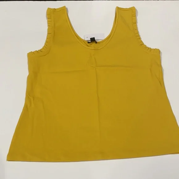 Ann Taylor Ruffle Trim Tank Size L - Picture 3 of 8